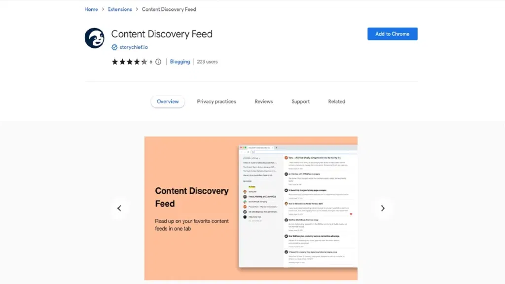 Content Discovery Feed