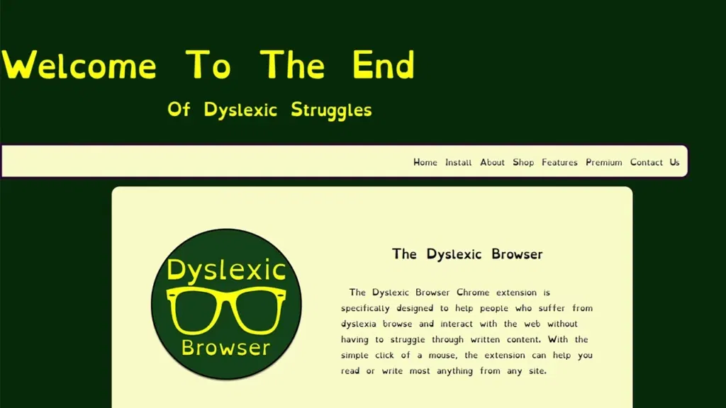 Dyslexic Browser