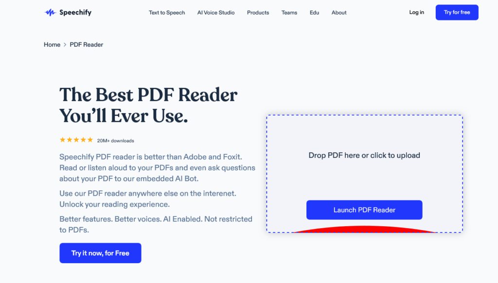Speechify PDF Reader