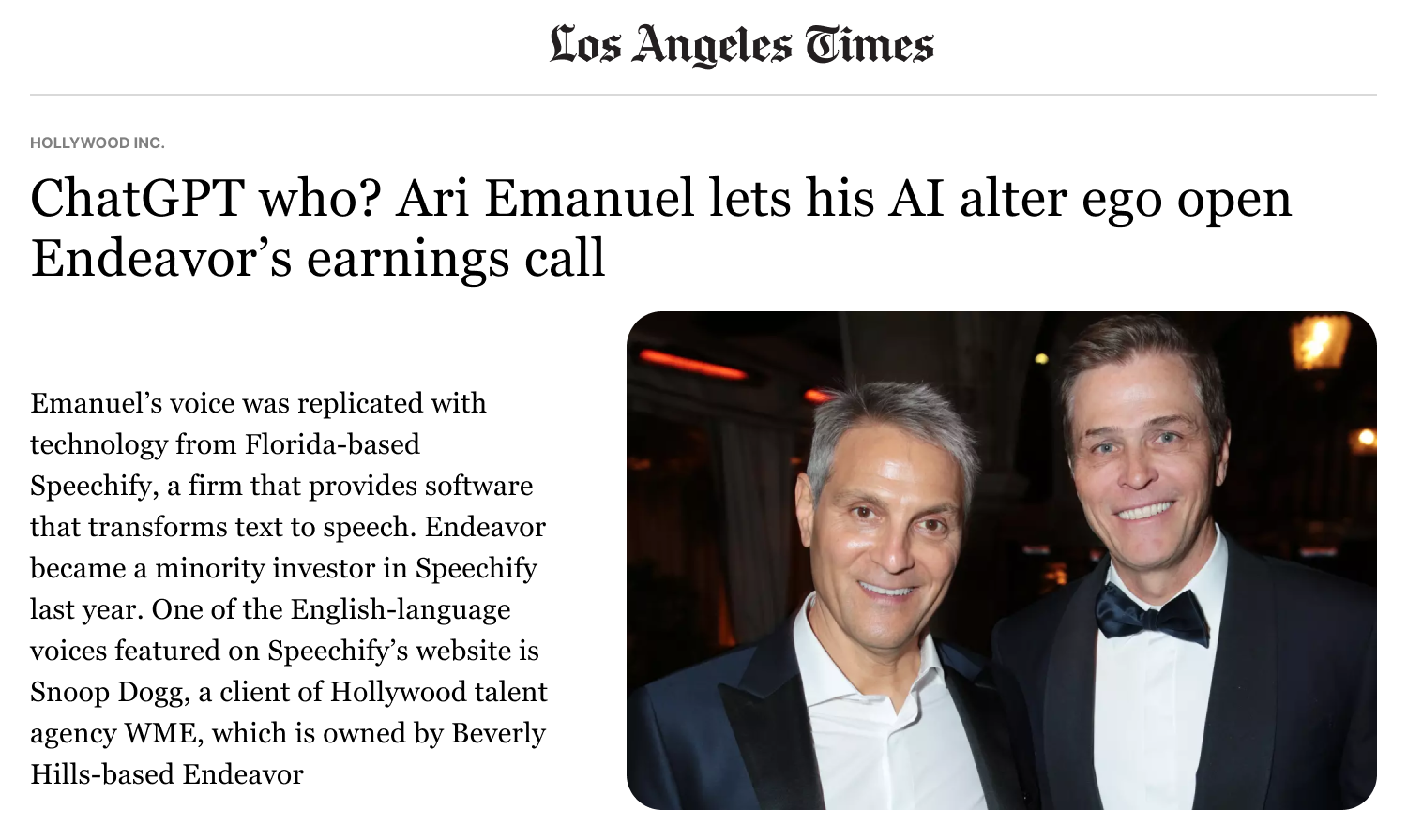 Ari Emanuel news