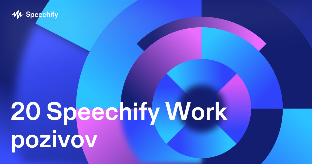 20 Speechify Work pozivov