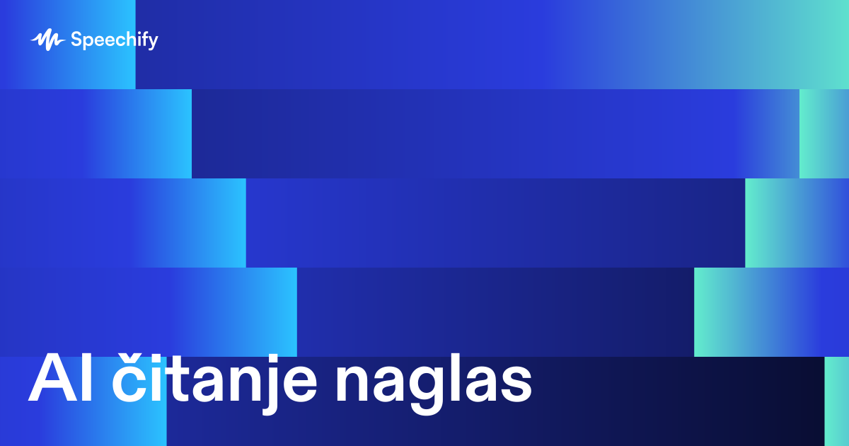 AI čitanje naglas