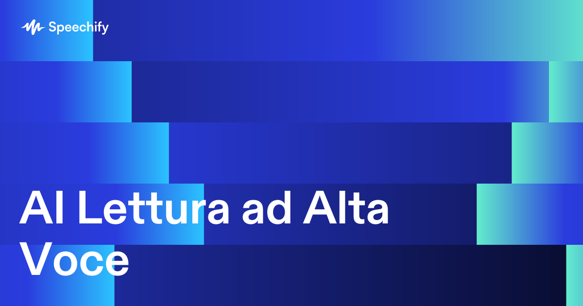 AI Lettura ad Alta Voce