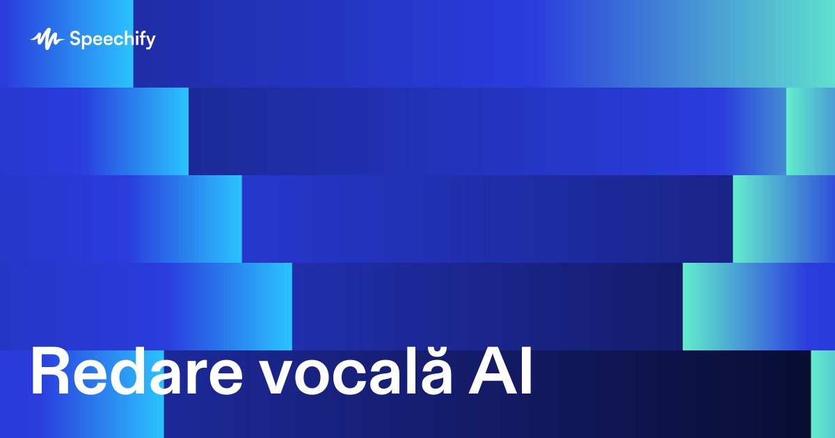 Redare vocală AI