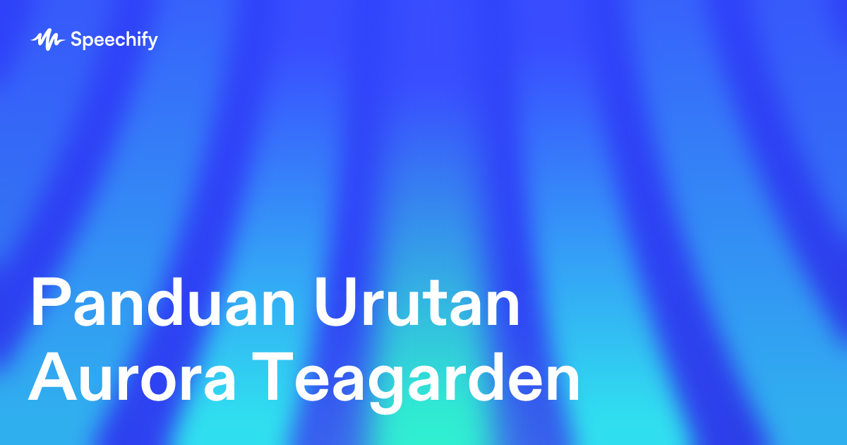 Panduan Urutan Aurora Teagarden