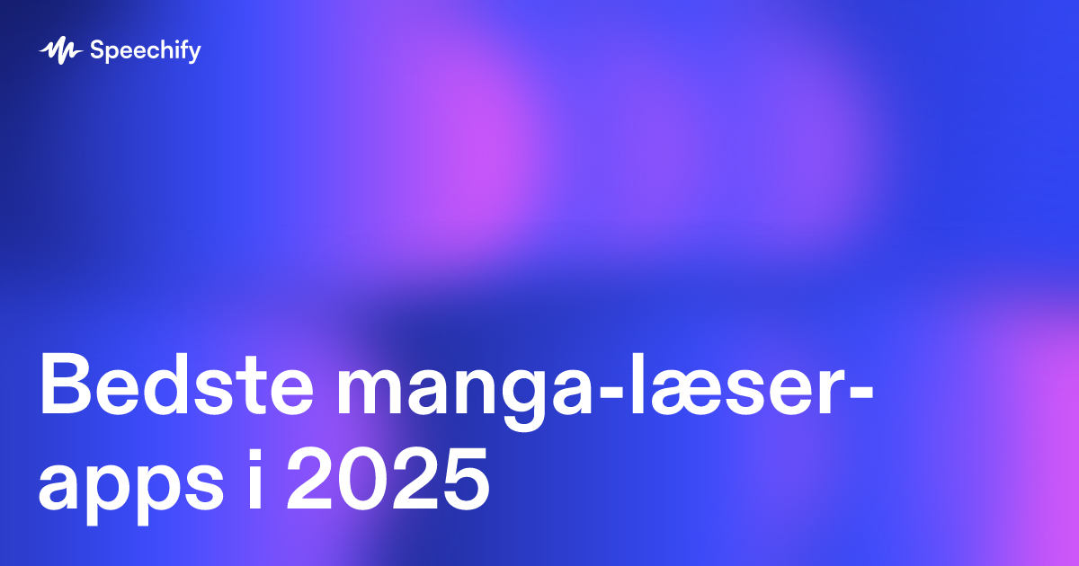 Bedste manga-læser-apps i 2025