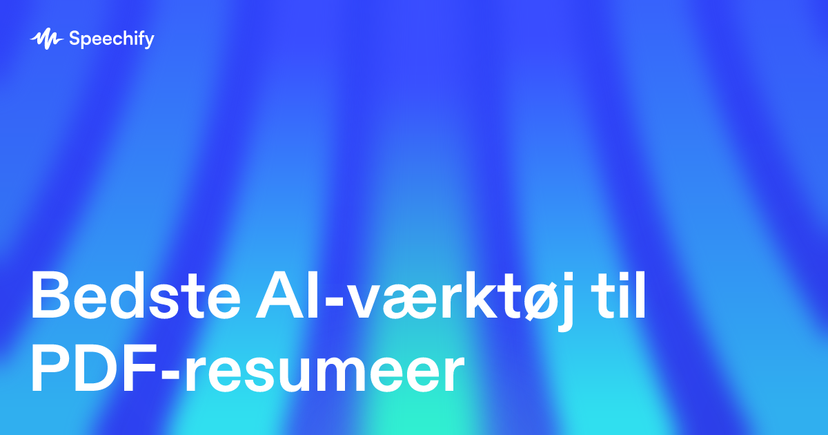 Bedste AI-værktøj til PDF-resumeer