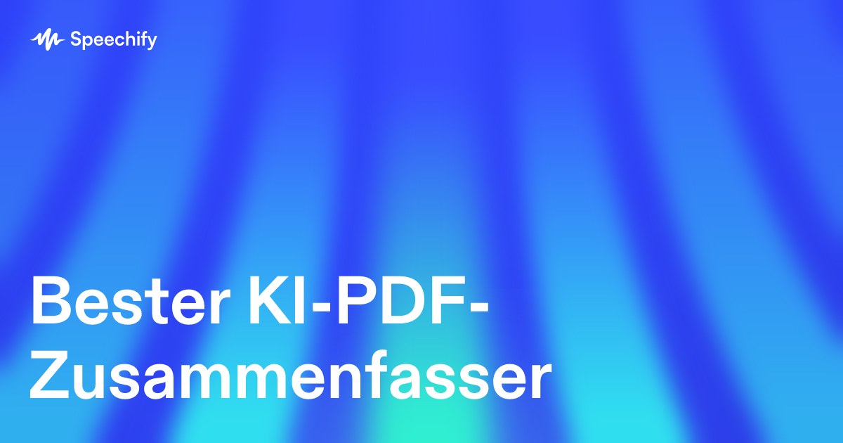 Bester KI-PDF-Zusammenfasser