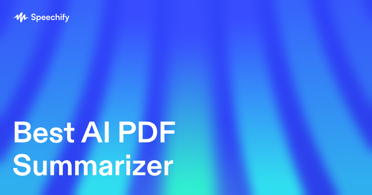 Best AI PDF Summarizer 