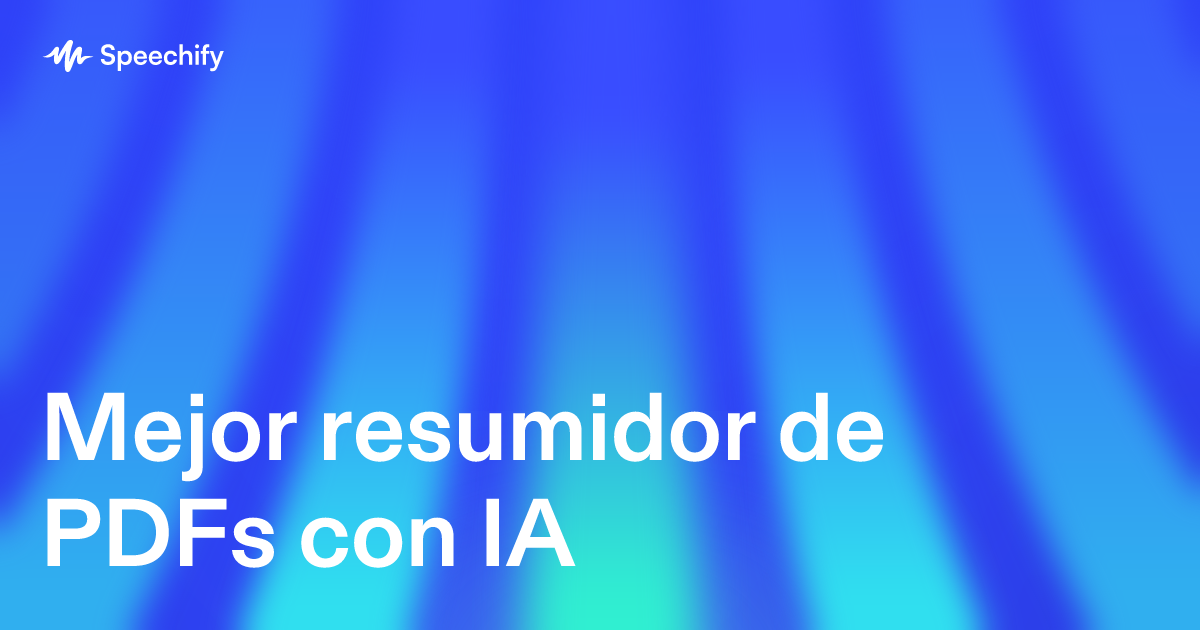Mejor resumidor de PDFs con IA