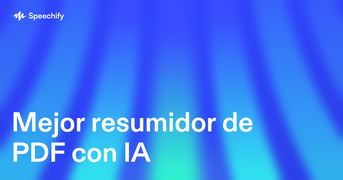 Mejor resumidor de PDF con IA