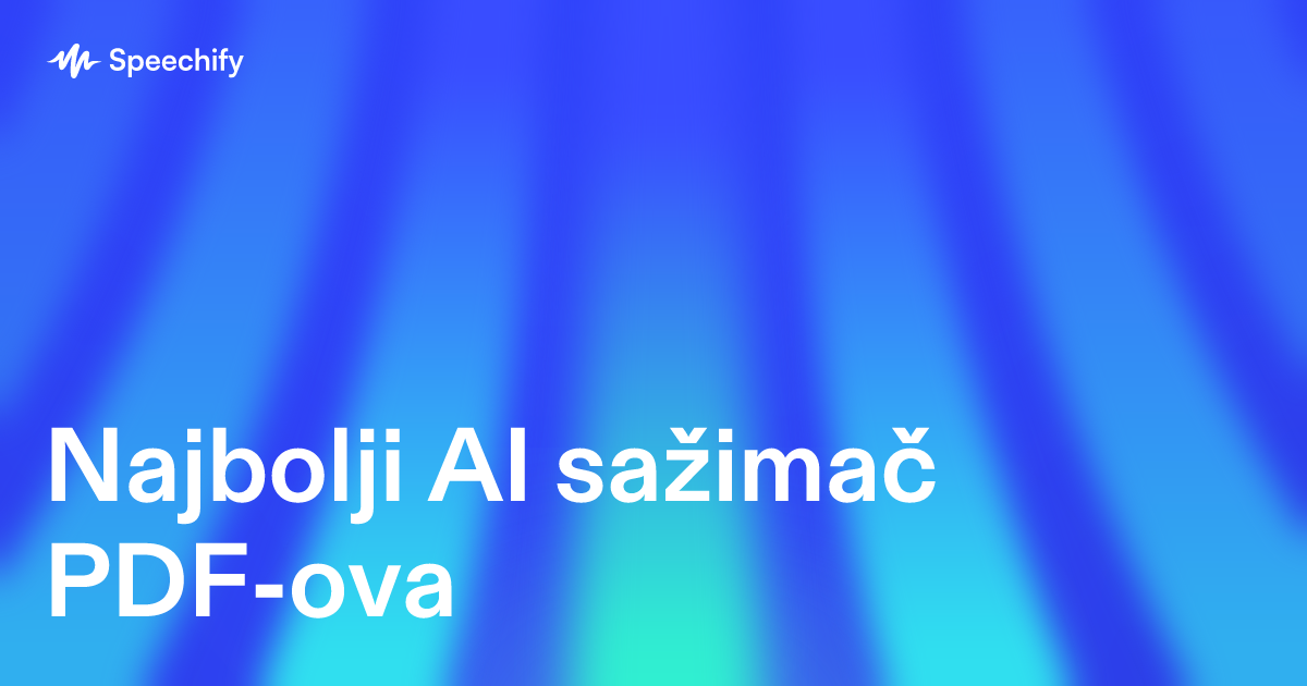Najbolji AI sažimač PDF-ova