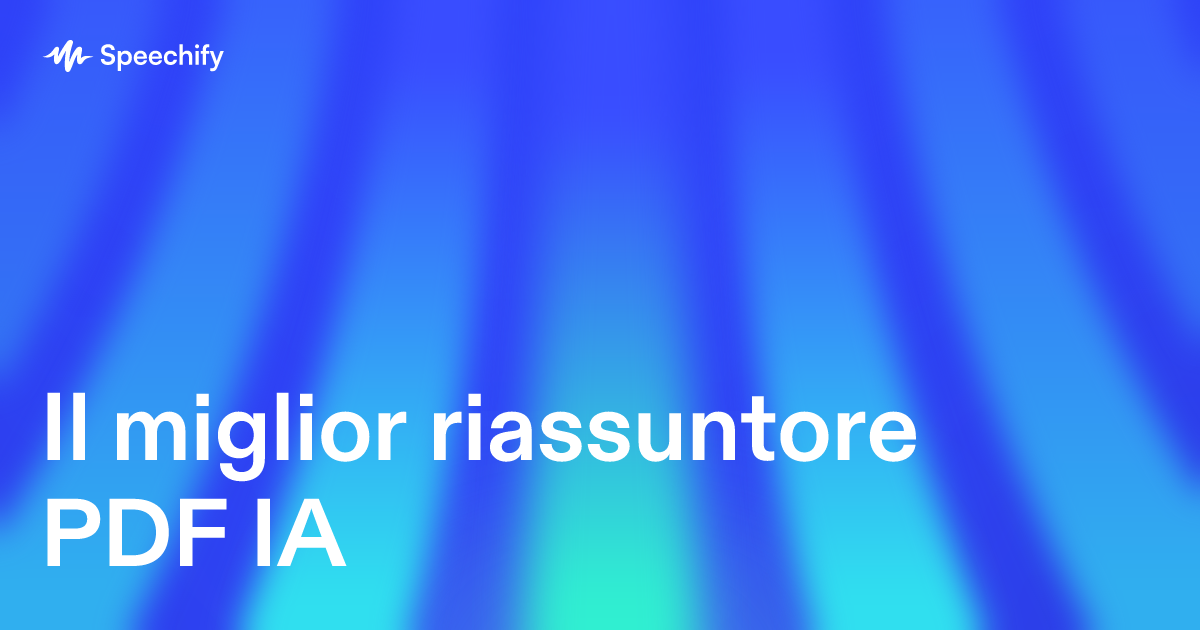Il miglior riassuntore PDF IA