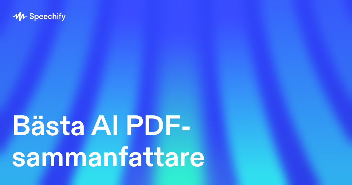 Bästa AI PDF-sammanfattare