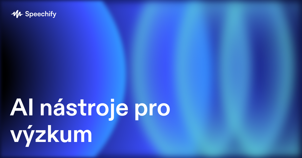 AI nástroje pro výzkum