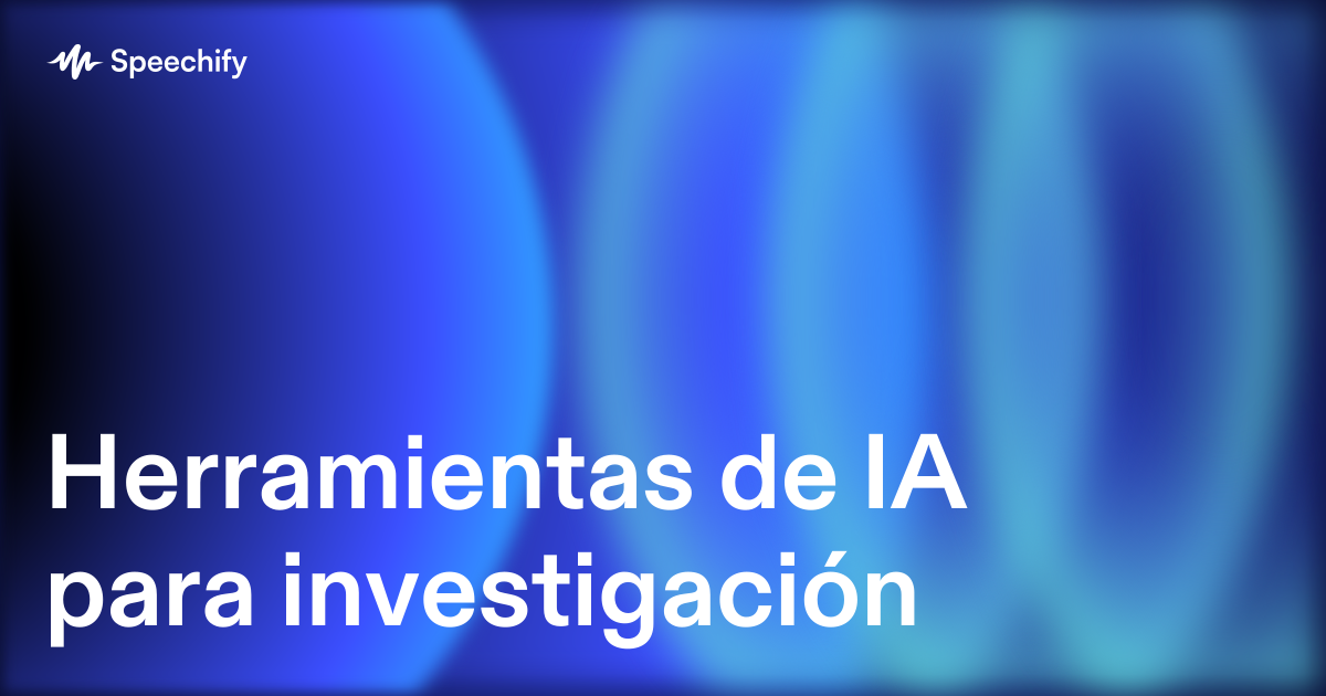 Herramientas de IA para investigación