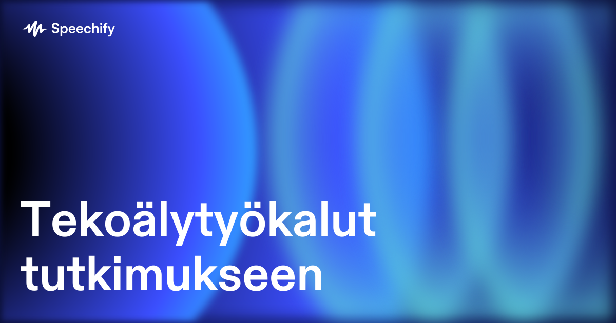 Tekoälytyökalut tutkimukseen