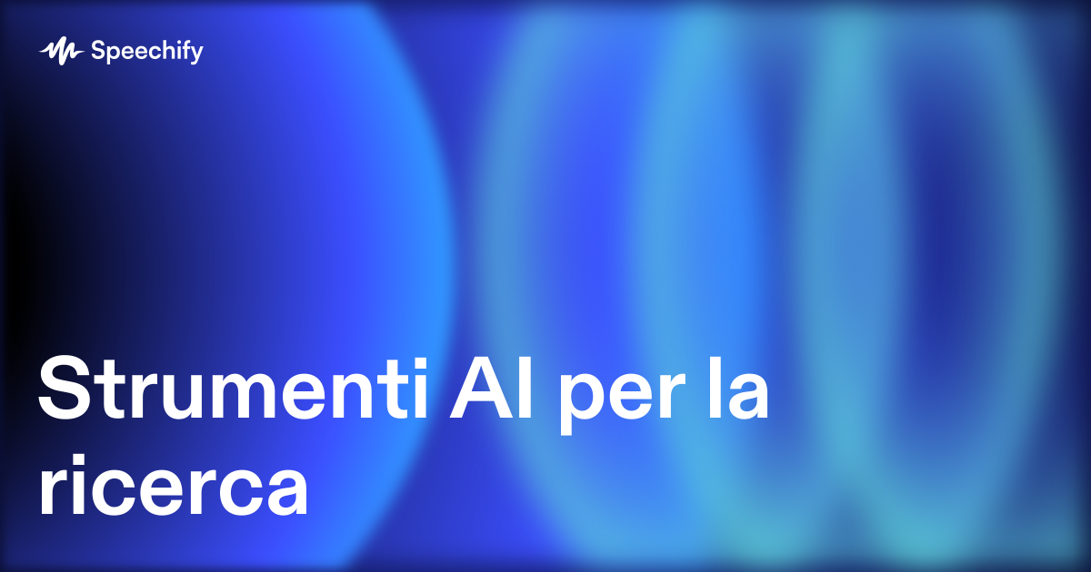 Strumenti AI per la ricerca