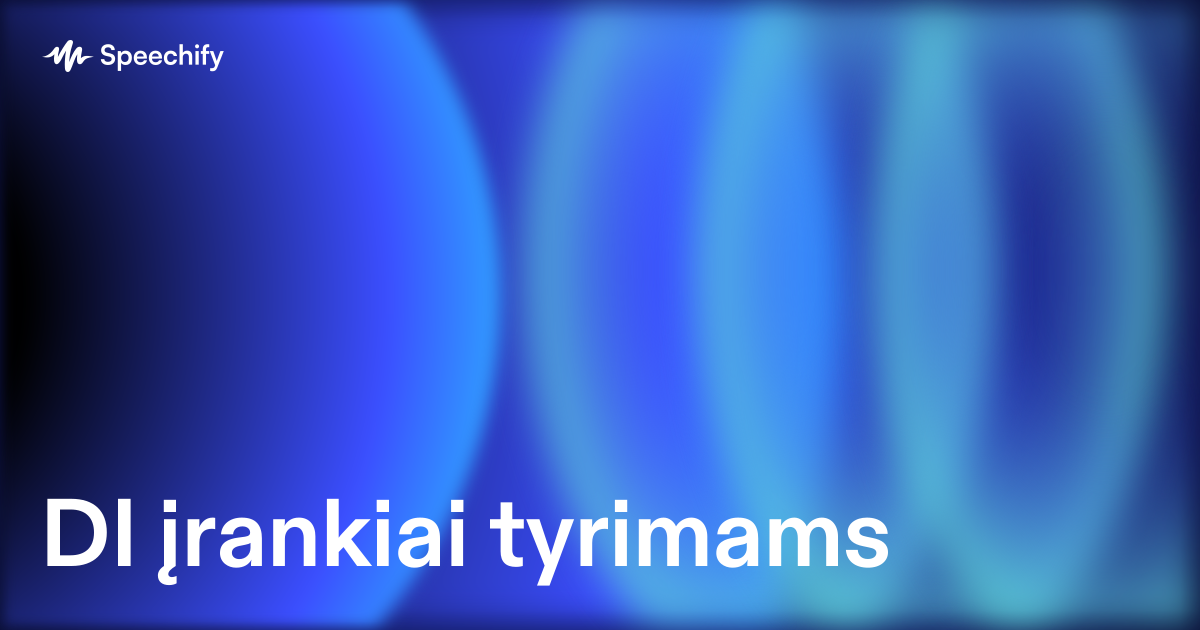 DI įrankiai tyrimams
