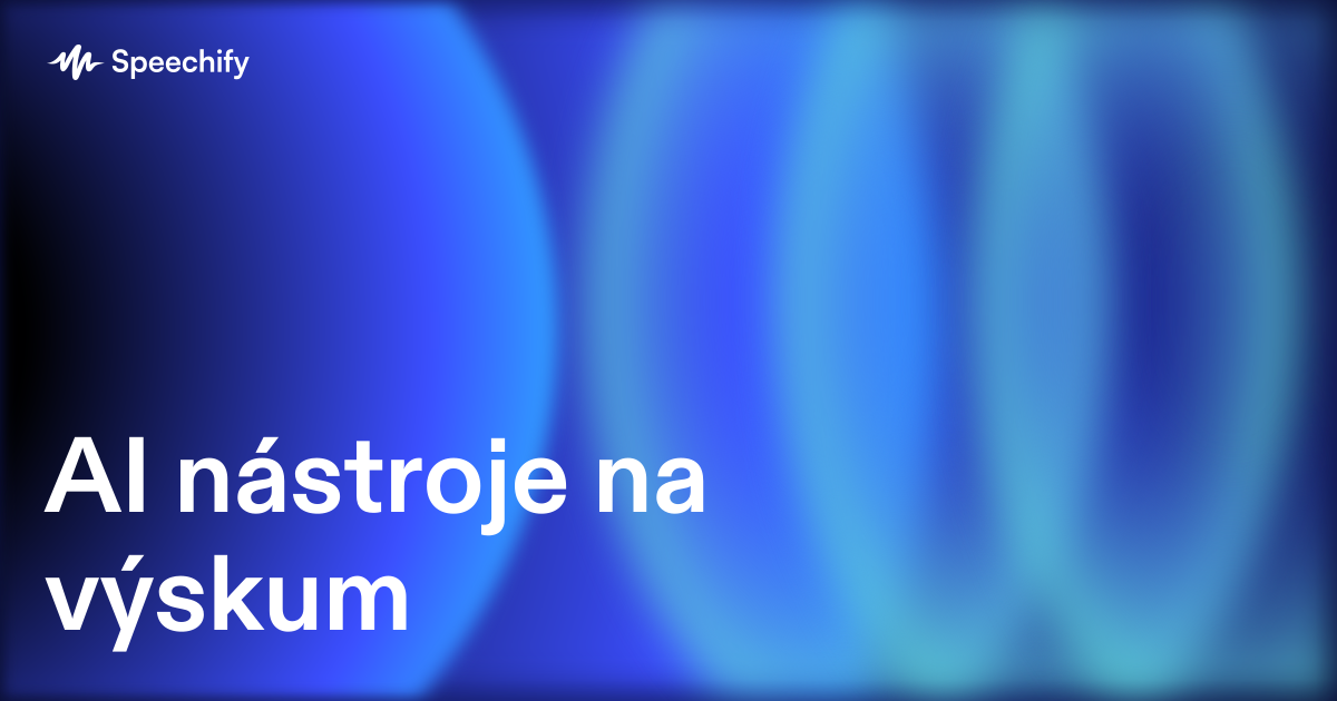 AI nástroje na výskum