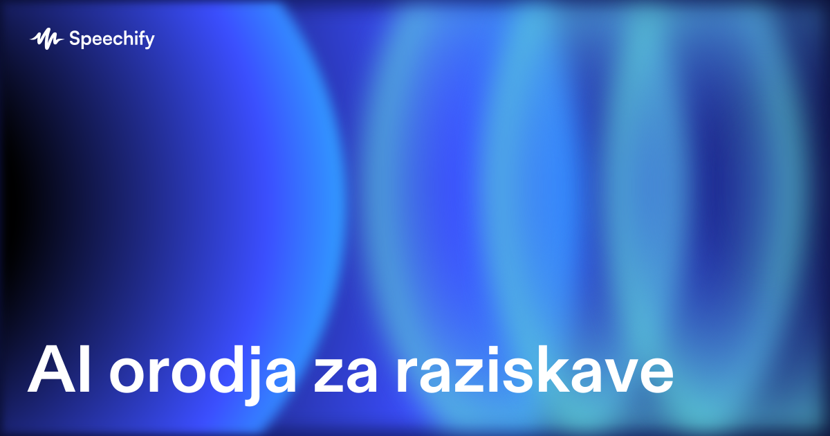 AI orodja za raziskave