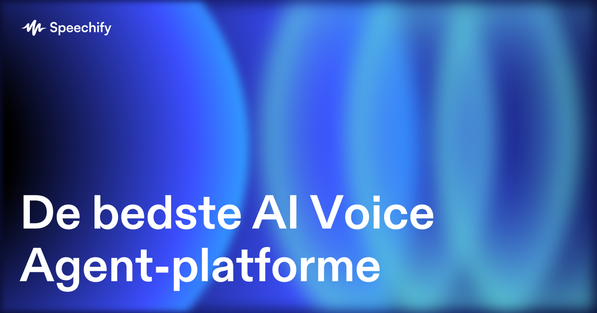 De bedste AI Voice Agent-platforme