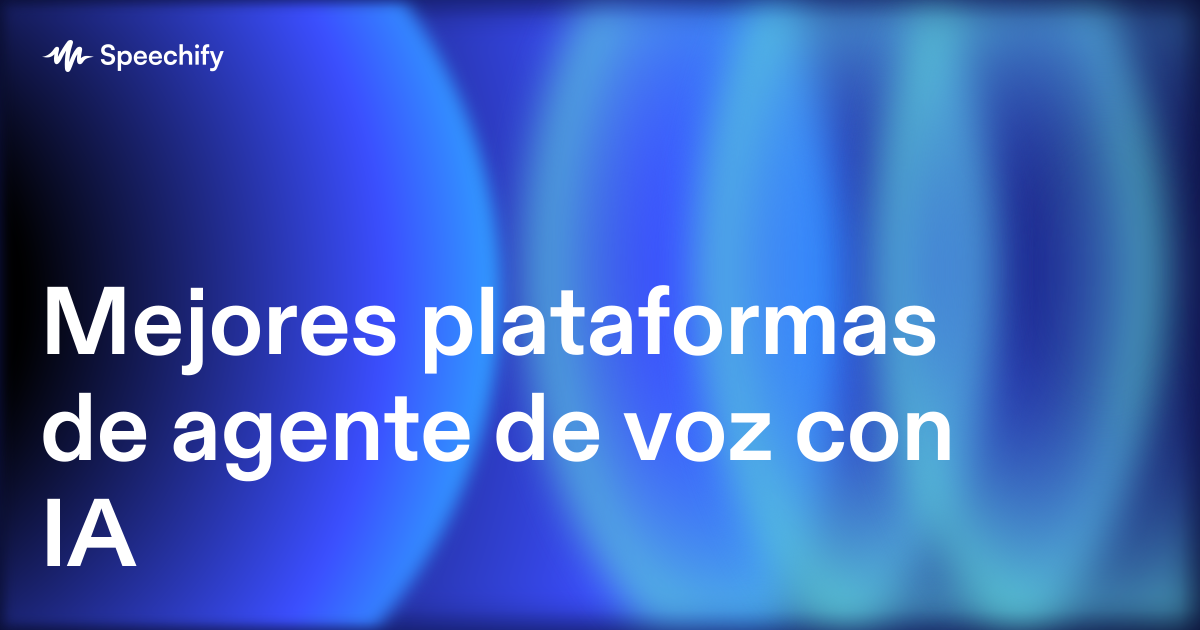 Mejores plataformas de agente de voz con IA