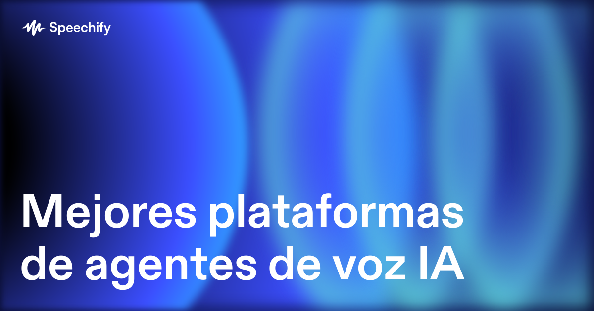 Mejores plataformas de agentes de voz IA