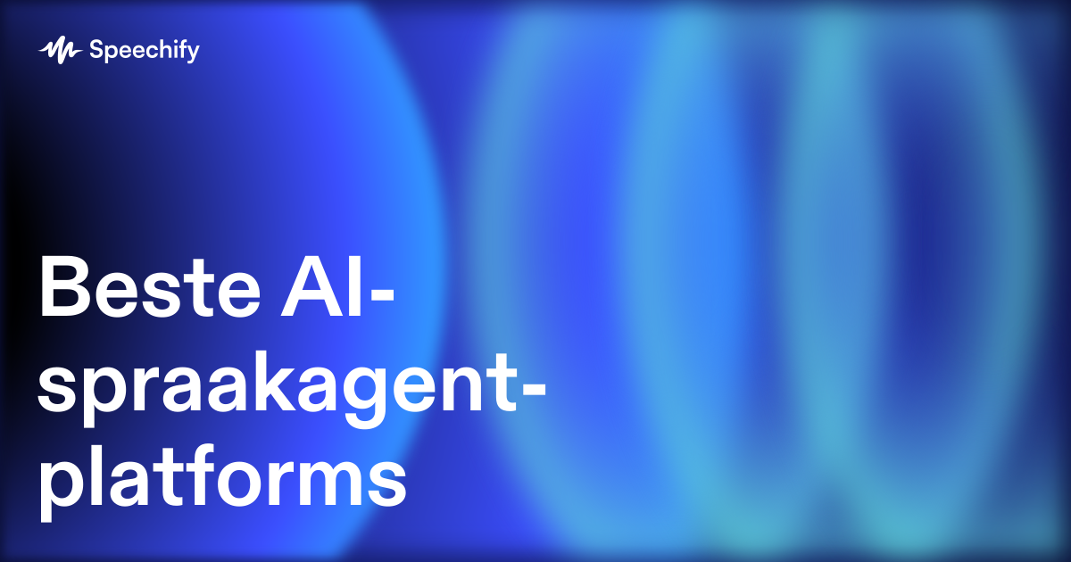 Beste AI-spraakagent-platforms