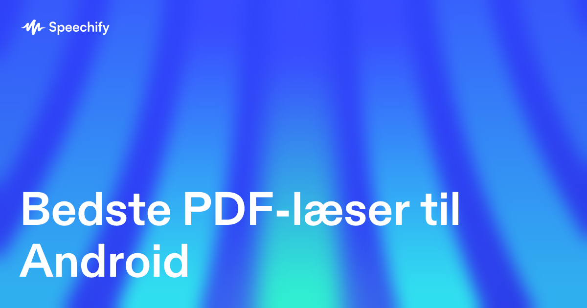Bedste PDF-læser til Android