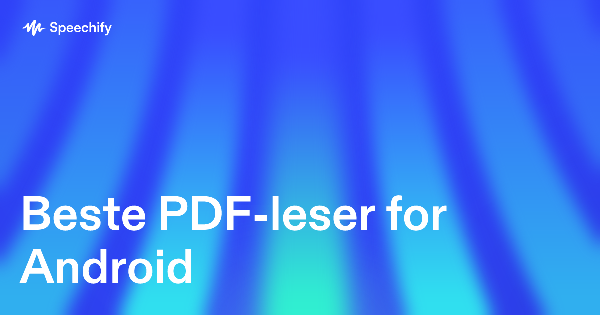 Beste PDF-leser for Android
