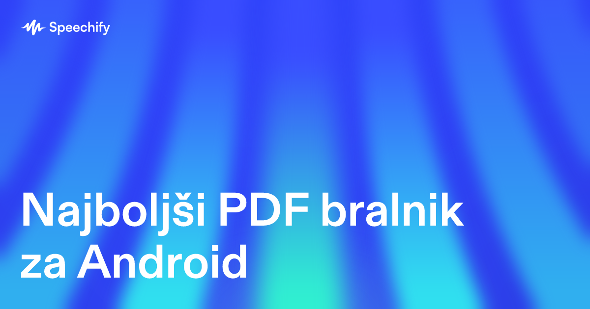 Najboljši PDF bralnik za Android