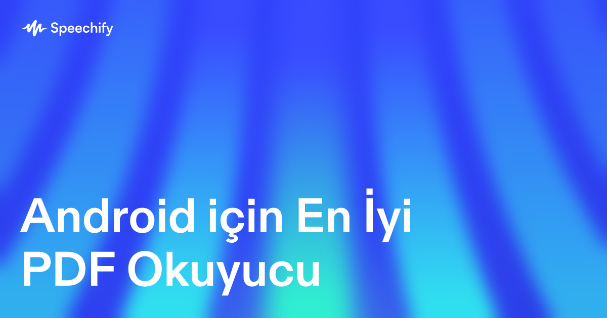 Android için En İyi PDF Okuyucu