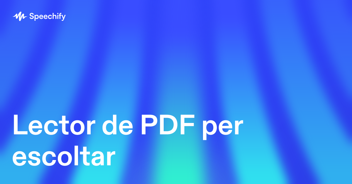Lector de PDF per escoltar