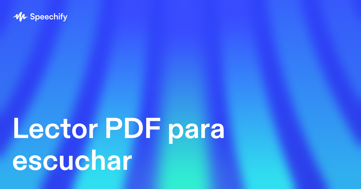 Lector PDF para escuchar