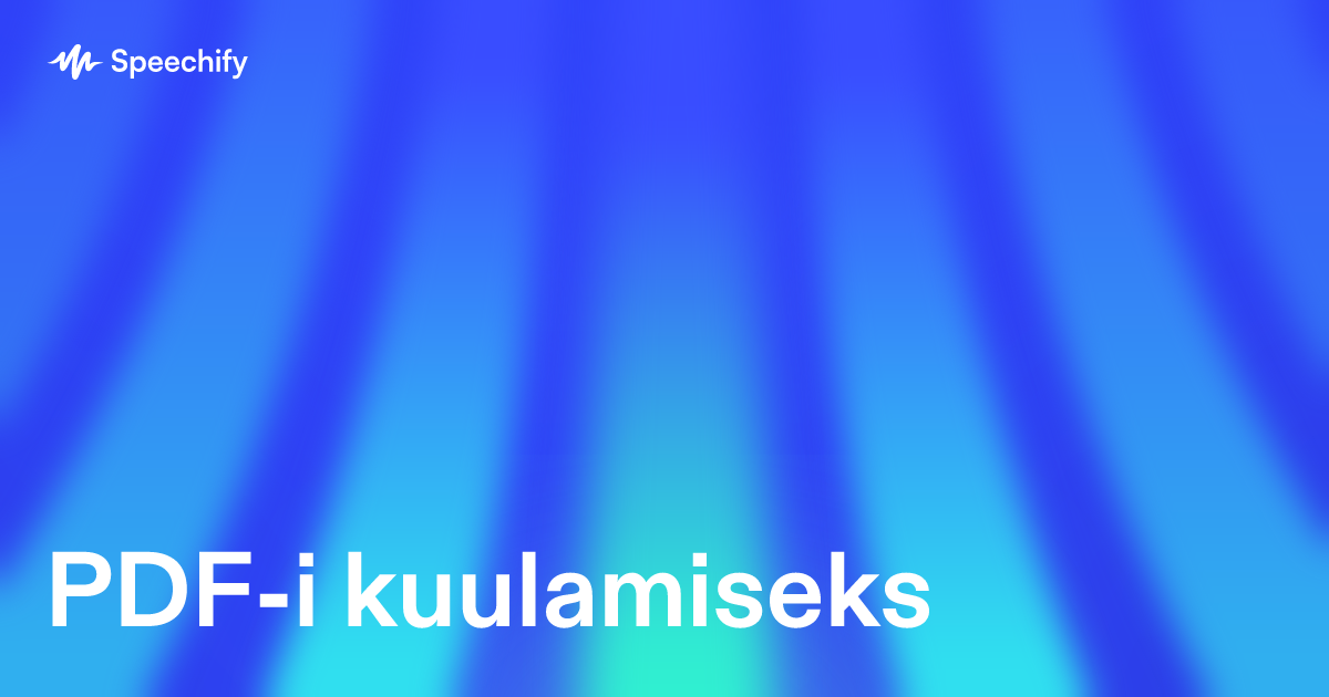 PDF-i kuulamiseks