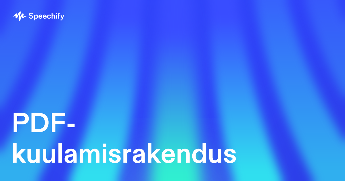 PDF-kuulamisrakendus