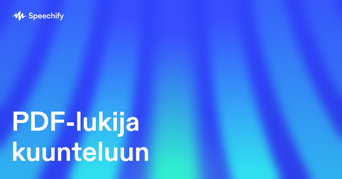 PDF-lukija kuunteluun