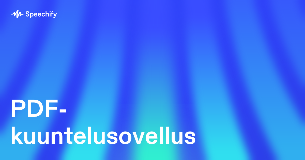 PDF-kuuntelusovellus