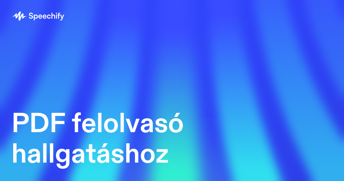 PDF felolvasó hallgatáshoz