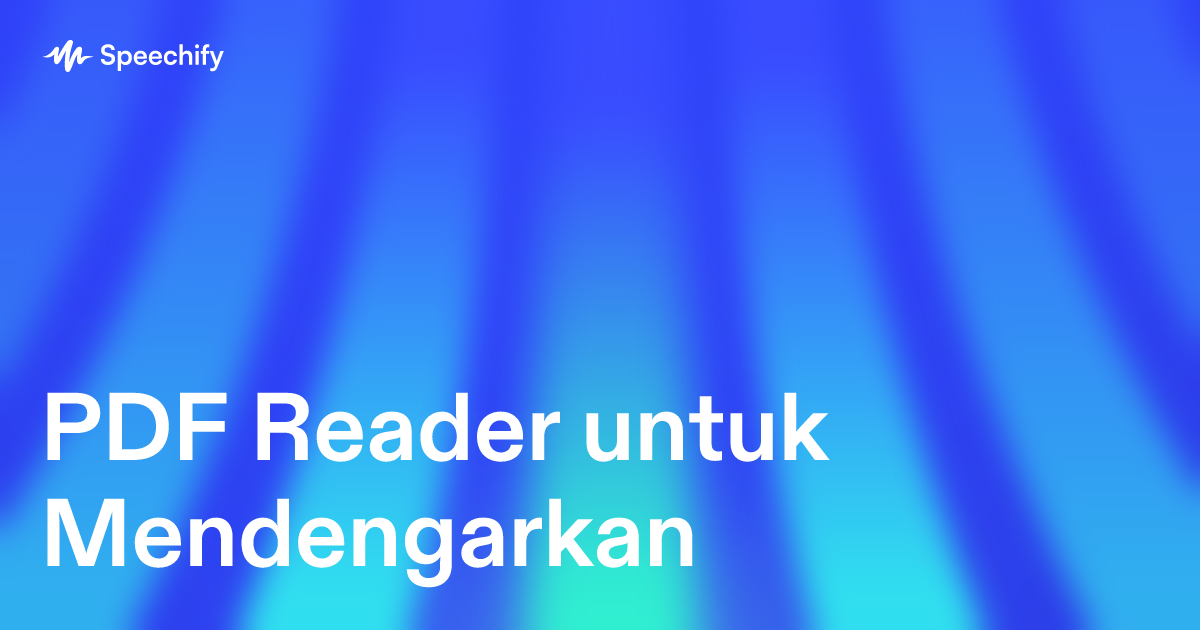 PDF Reader untuk Mendengarkan