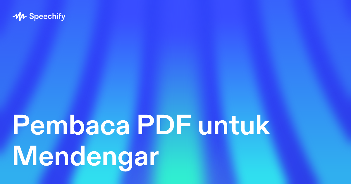 Pembaca PDF untuk Mendengar