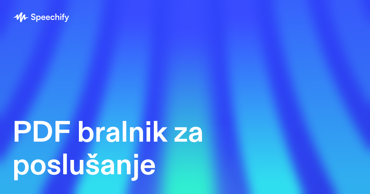 PDF bralnik za poslušanje