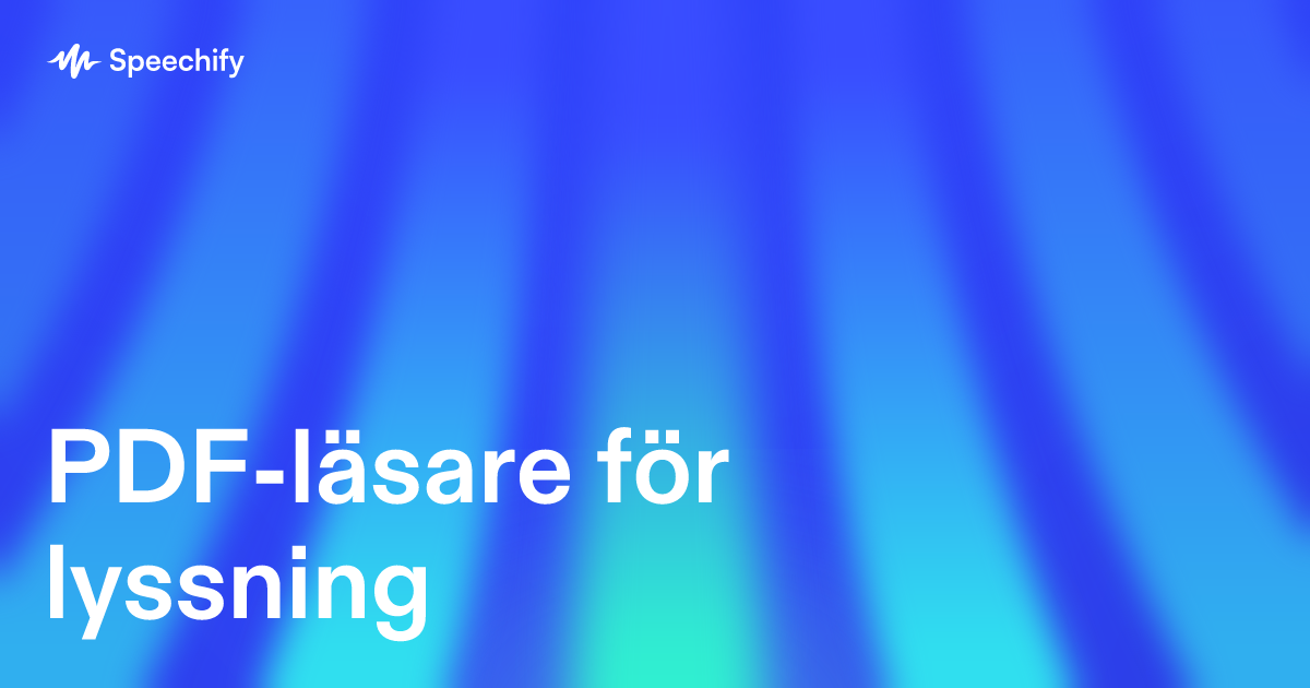 PDF-läsare för lyssning
