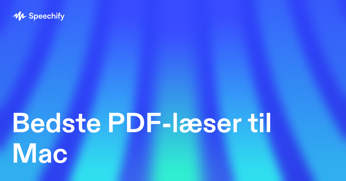 Bedste PDF-læser til Mac
