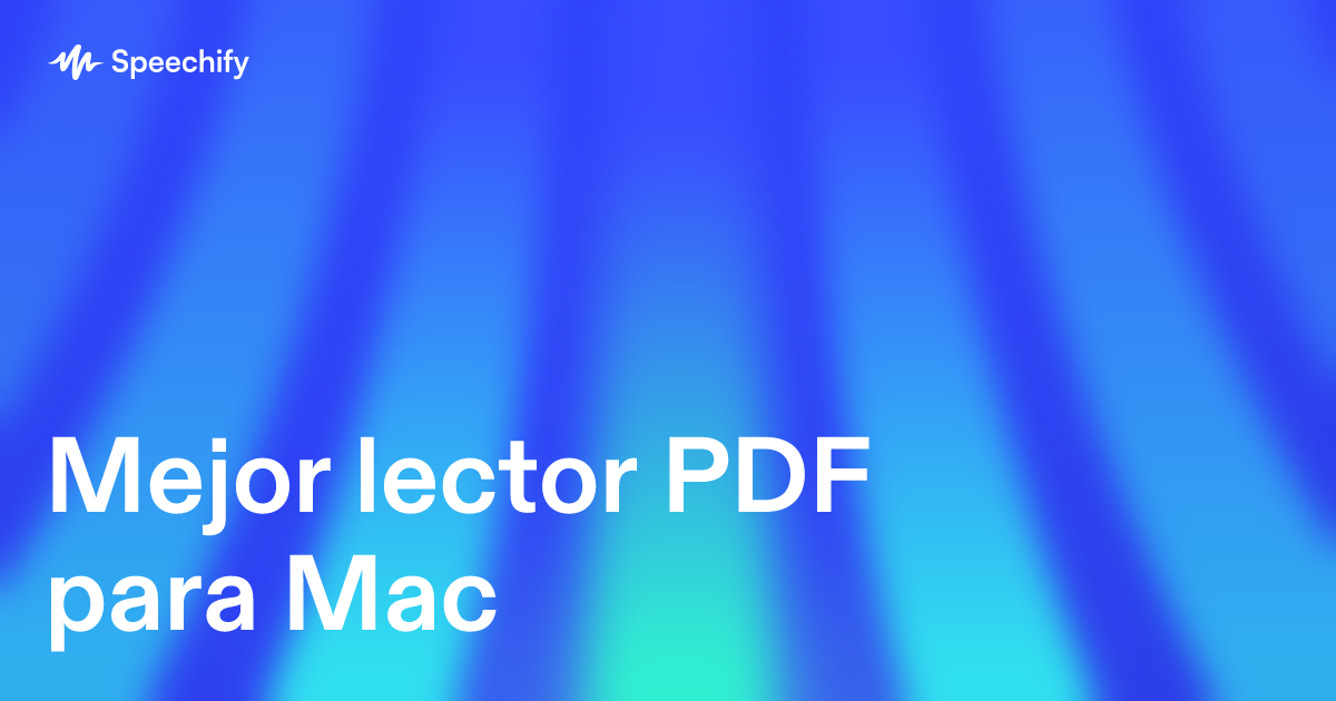 Mejor lector PDF para Mac
