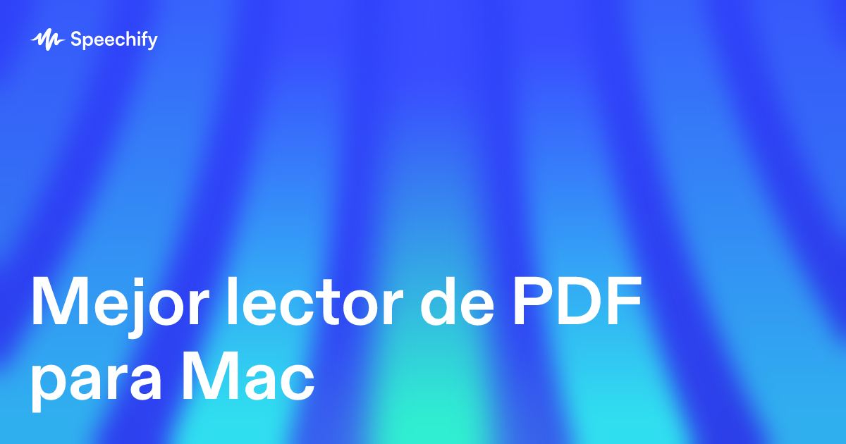 Mejor lector de PDF para Mac