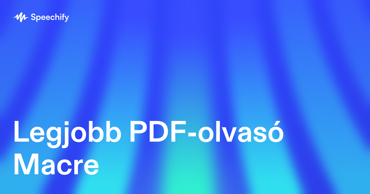 Legjobb PDF-olvasó Macre