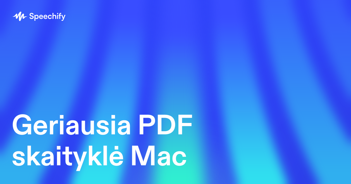 Geriausia PDF skaityklė Mac