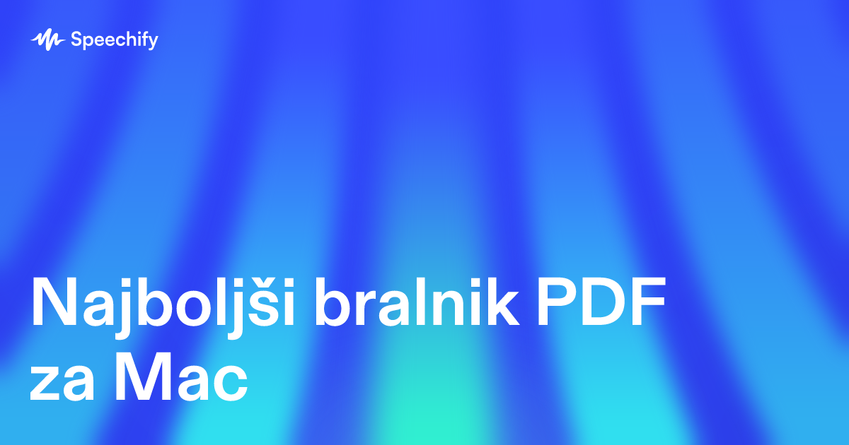 Najboljši bralnik PDF za Mac